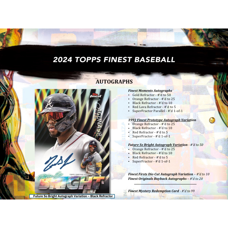 2024 Topps Finest Baseball Hobby 8 Box Case