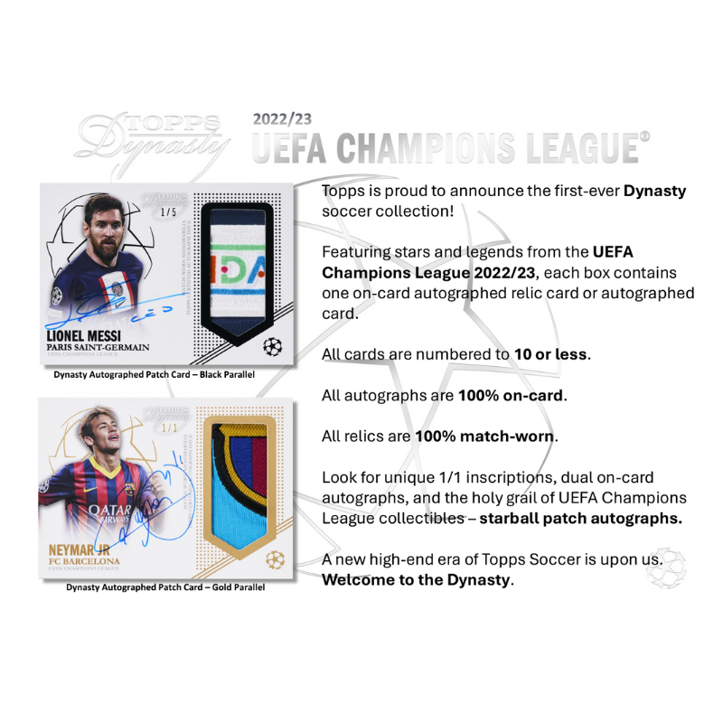 2022/23 Topps Dynasty UEFA Champion's League Soccer Hobby Box