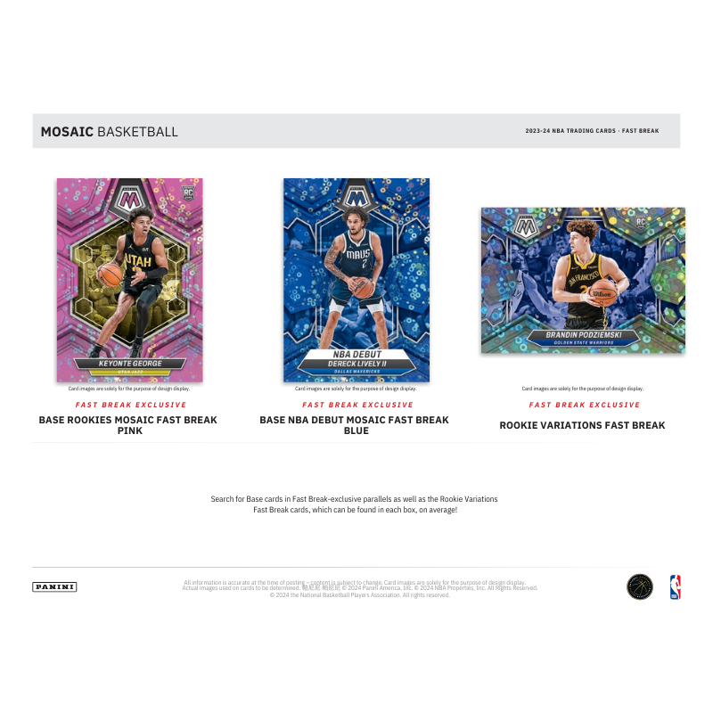 2023/24 Panini Mosaic Basketball Fast Break 20 Box Case