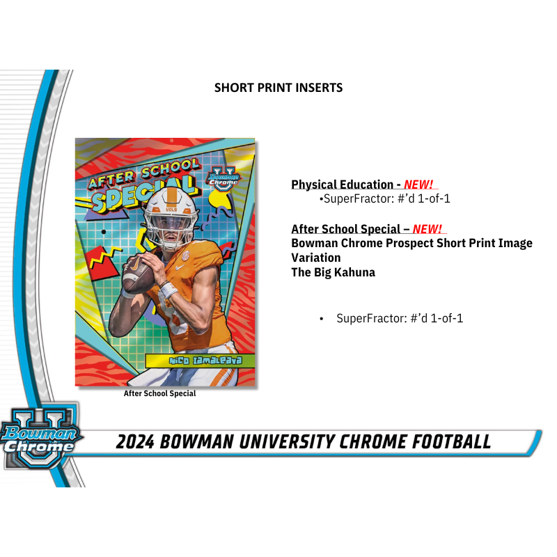 2024 Bowman University Chrome Football Breaker's Delight Box