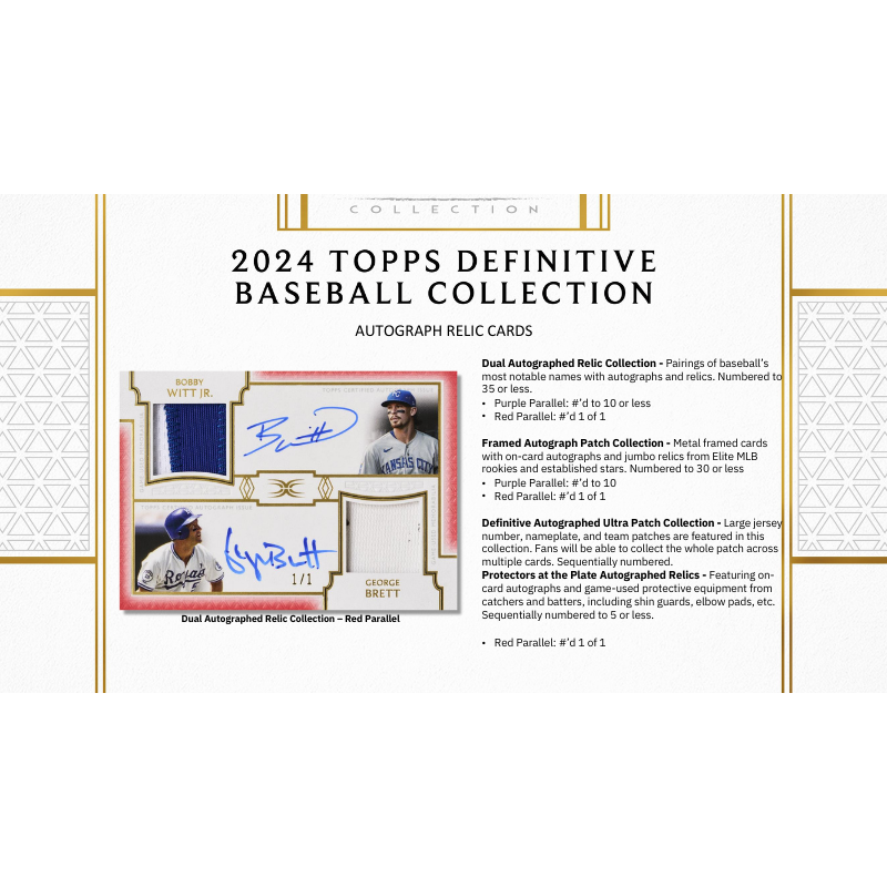 2024 Topps Definitive Baseball Hobby 2 Box Case
