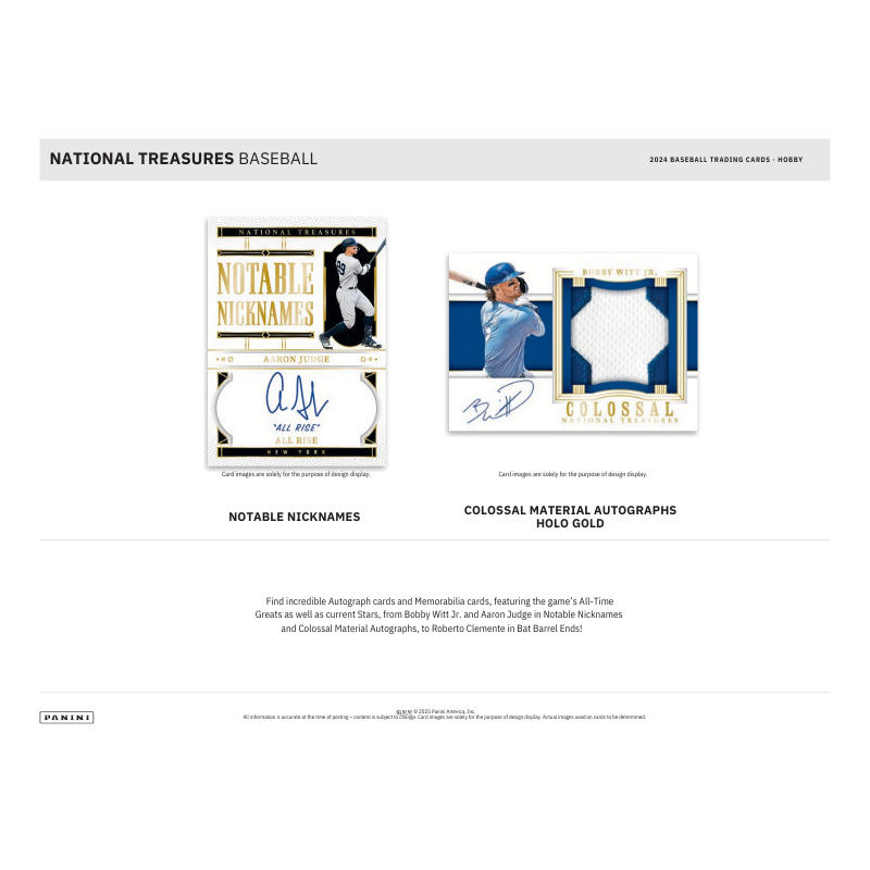 2024 Panini National Treasures Baseball Hobby 4 Box Case